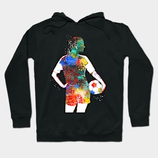 Female Soccer Player Hoodie